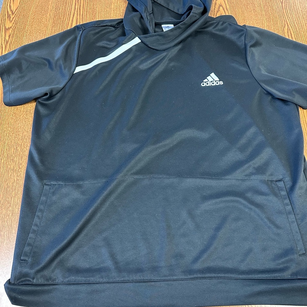 Adidas Hoodie Short Sleeve Size 2XL